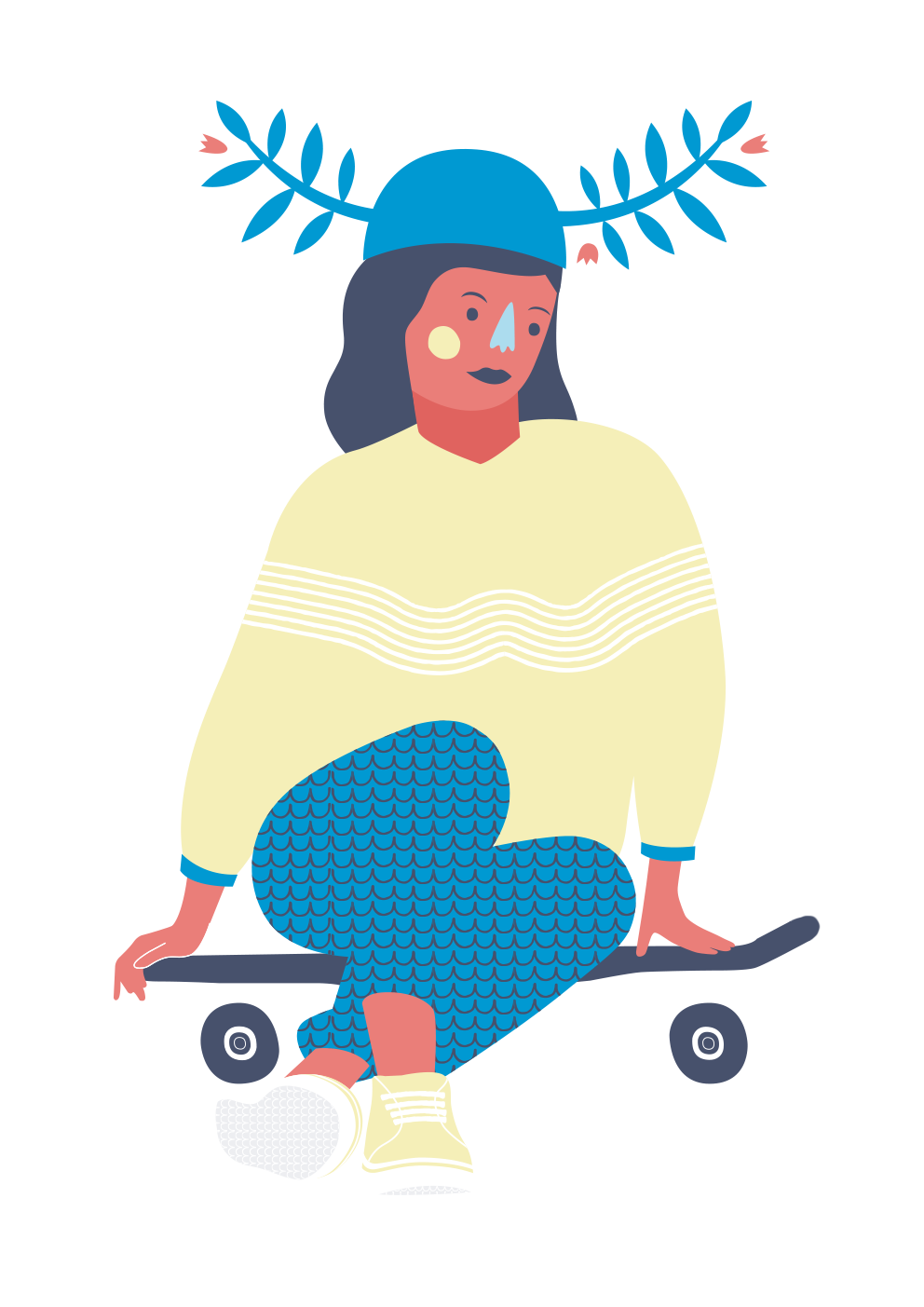 Illustration skateuse Sophie Rollier - Zoap Design