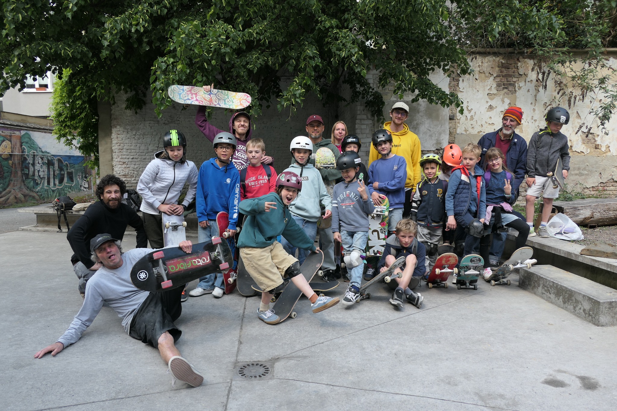 groupe d'enfants stage Skatoria